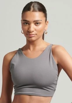 Superdry SPORT FLEX OPEN BACK CROP - Bustier - Rock