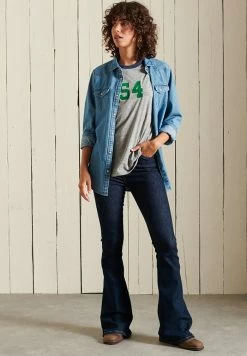 Superdry VINTAGE LOGO AMERICAN CLASSICS - Print T-shirt - Athletic Grey Marl