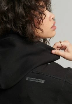 Superdry CODE OVERSIZED - Hoodie - Black -Superdry Shop d577162240c54ea4b119f1083bd0710c