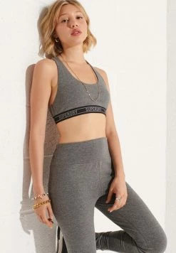 Superdry Bustier - Charcoal Marl