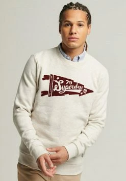 Superdry VINTAGE SCRIPT - Sweatshirt - Oat Marl 9 Superdry VINTAGE SCRIPT - Sweatshirt - Oat Marl -Superdry Shop d59a42d154104088b1a809dac162ee97
