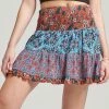 Superdry A-line Skirt - Rust Block Print