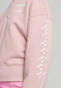 Superdry CODE CORE SPORT HALF-ZIP - Sweatshirt - Soft Pink -Superdry Shop d5dd519b335e470a836957cdbd87517c