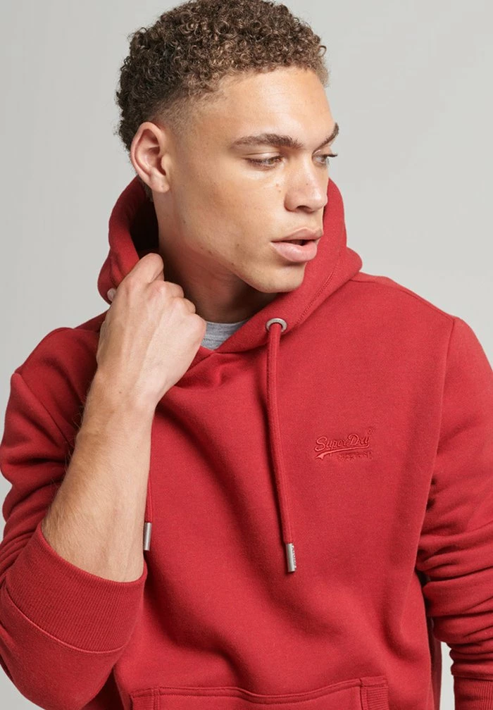 Superdry LOGO EMBROIDERED - Hoodie - Track Red Marl 3 Superdry LOGO EMBROIDERED - Hoodie - Track Red Marl - Image 3