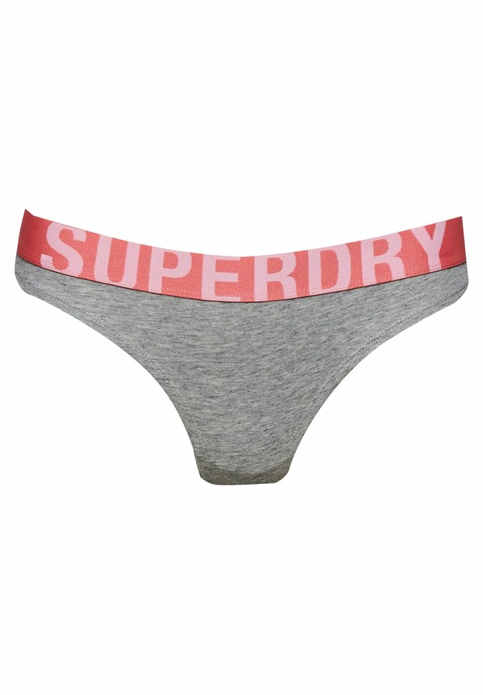 Superdry Bikini Bottoms - Grey Marl Fluro Coral 3 Superdry Bikini Bottoms - Grey Marl Fluro Coral - Image 3