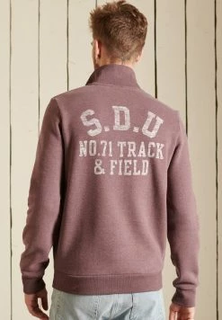 Superdry FIELD HALF ZIP - Sweatshirt - Rich Deep Burgundy Marl -Superdry Shop d61e33eee644400da5ab993af9c428d1