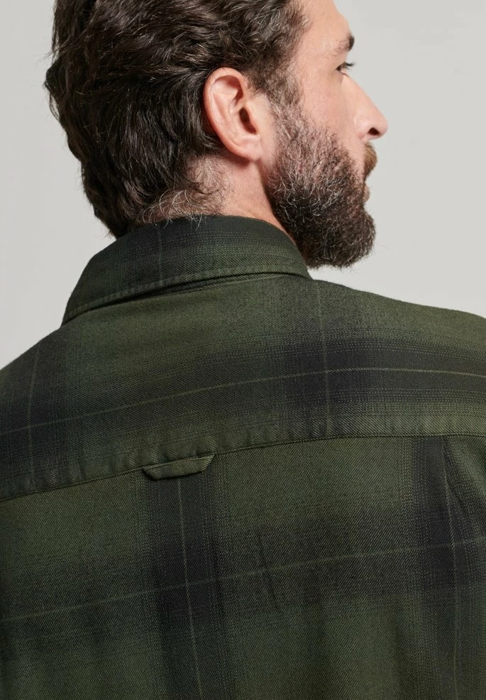 Superdry FLANNEL - Shirt - Blacksmith Ombre Olive 3 Superdry FLANNEL - Shirt - Blacksmith Ombre Olive - Image 3