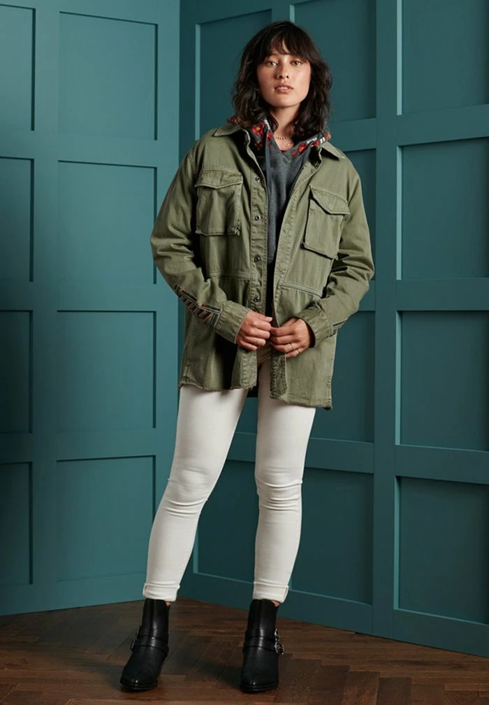 Superdry BOHO ROOKIE - Light Jacket - Sage Khaki 1 Superdry BOHO ROOKIE - Light Jacket - Sage Khaki