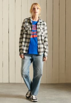 Superdry Print T-shirt - Pilot Mid Blue