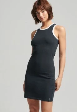 Superdry VINTAGE RACER - Shift Dress - Eclipse Navy Optic