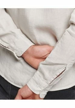 Superdry LONG SLEEVE - Shirt - Beige -Superdry Shop d7a94f679c8b41c2b28e02e6a322af9f