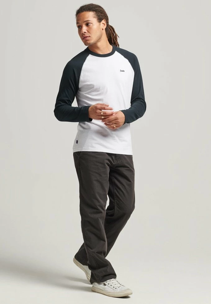 Superdry VINTAGE BASEBALL - Long Sleeved Top - Optic Eclipse Navy 1 Superdry VINTAGE BASEBALL - Long Sleeved Top - Optic Eclipse Navy