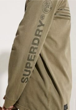 Superdry Long Sleeved Top - Khaki -Superdry Shop d7f66db9b53843be84cd774c8a014132