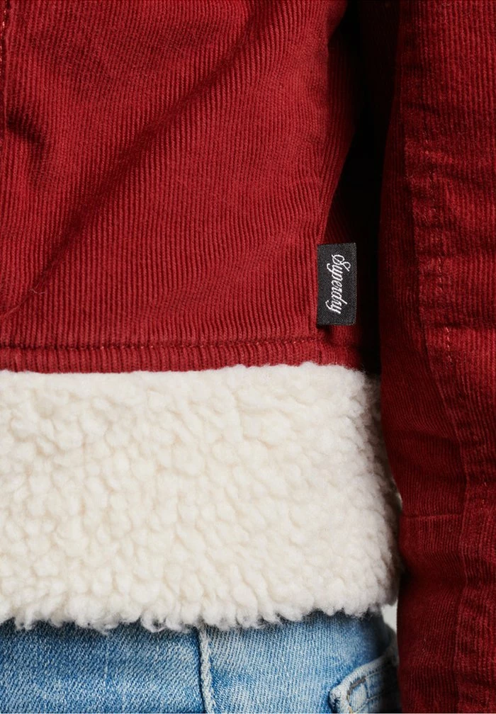 Superdry BORG LINED INDIE - Denim Jacket - Merlot 6 Superdry BORG LINED INDIE - Denim Jacket - Merlot - Image 6