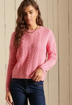 Superdry Dropped Shoulder - Jumper - Dusty Rose Marl