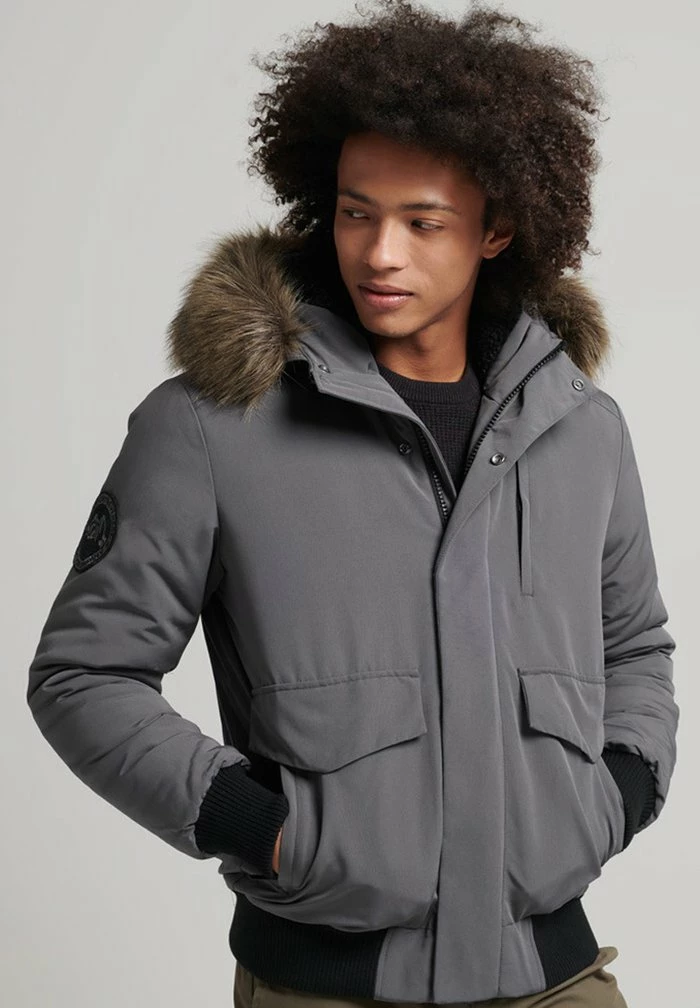 Superdry EVEREST - Winter Jacket - Charcoal 1 Superdry EVEREST - Winter Jacket - Charcoal