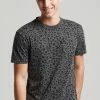 Superdry VINTAGE POCKET - Print T-shirt - Washed Black