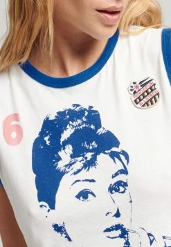 Superdry ALLSTARS AH GRAPHIC - Top - Ecru -Superdry Shop d8f8e6236cd3456eb6c8409d85f94f83