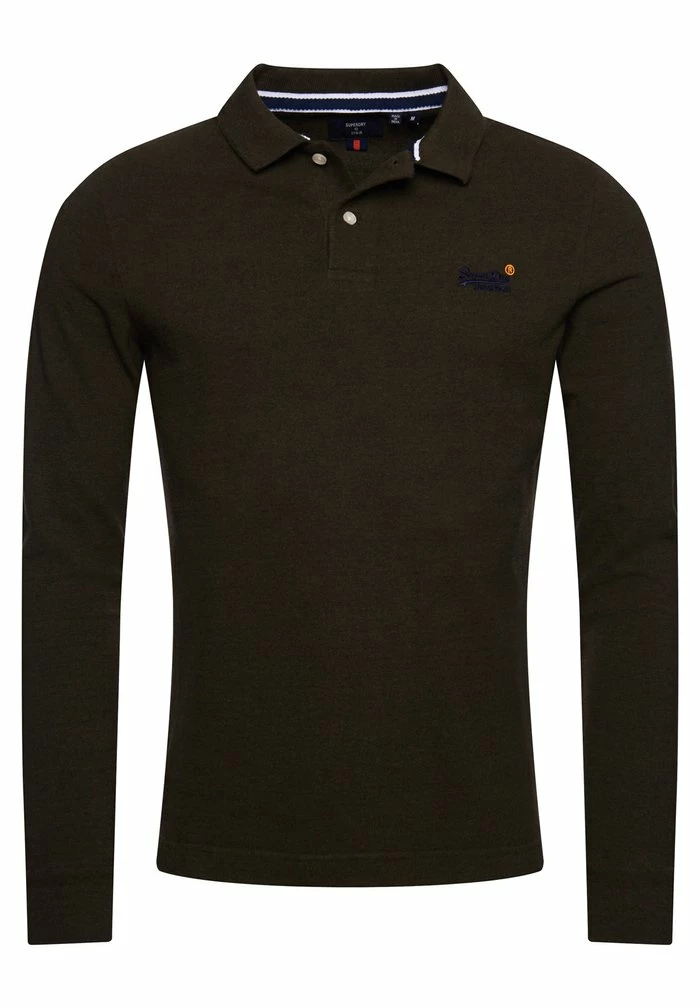 Superdry Polo Shirt - Winter Khaki Grit 3 Superdry Polo Shirt - Winter Khaki Grit - Image 3
