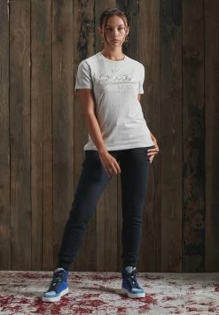 Superdry VINTAGE - Print T-shirt - Mcqueen Marl