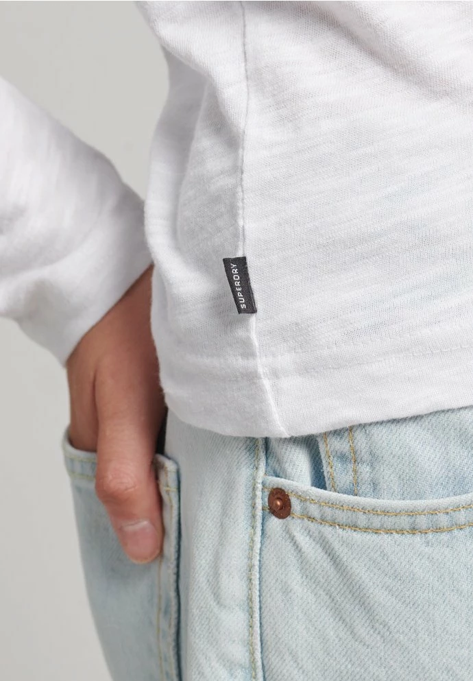 Superdry HENLEY - Long Sleeved Top - Optic 3 Superdry HENLEY - Long Sleeved Top - Optic - Image 3