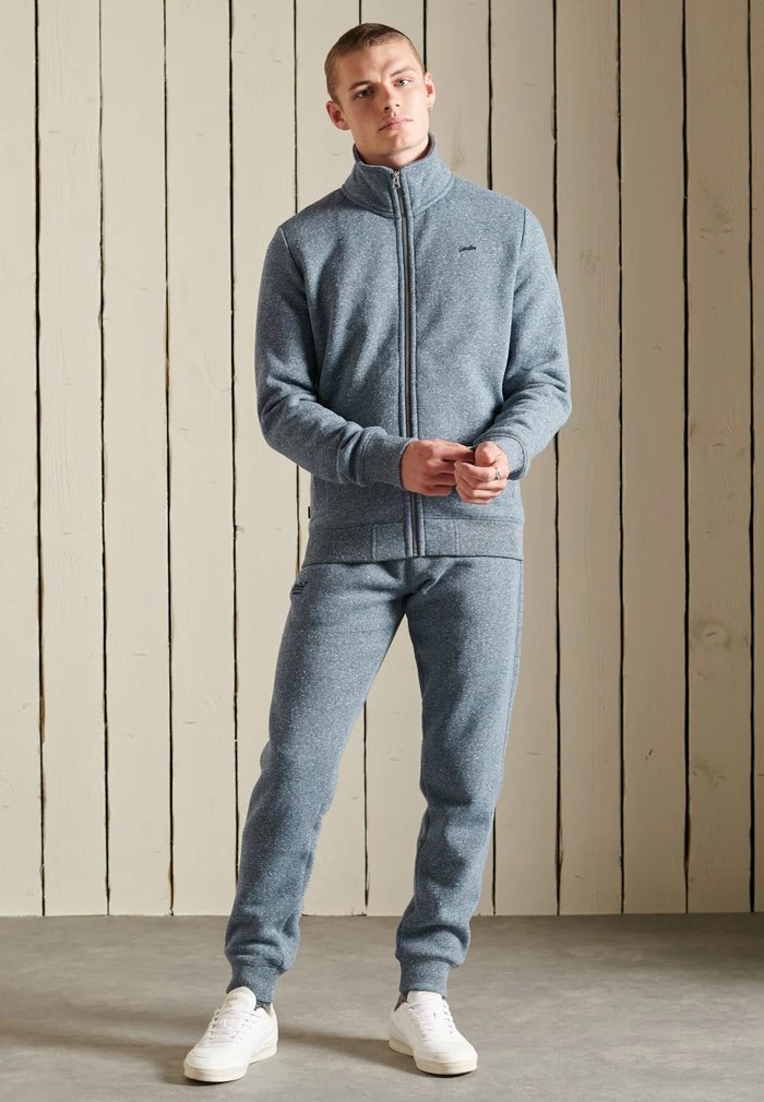 Superdry VINTAGE TRACK - Zip-up Sweatshirt - Tois Blue Grit 2 Superdry VINTAGE TRACK - Zip-up Sweatshirt - Tois Blue Grit - Image 2