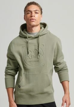 Superdry XP-D GRAPHIC LOOSE CREW - Hoodie - Light Khaki