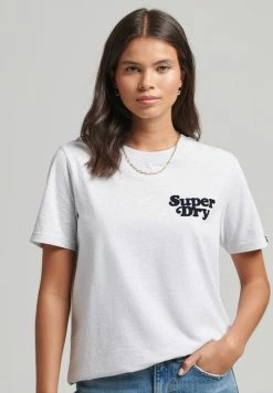 Superdry VINTAGE COOPER CLASSIC - Print T-shirt - Ice Marl