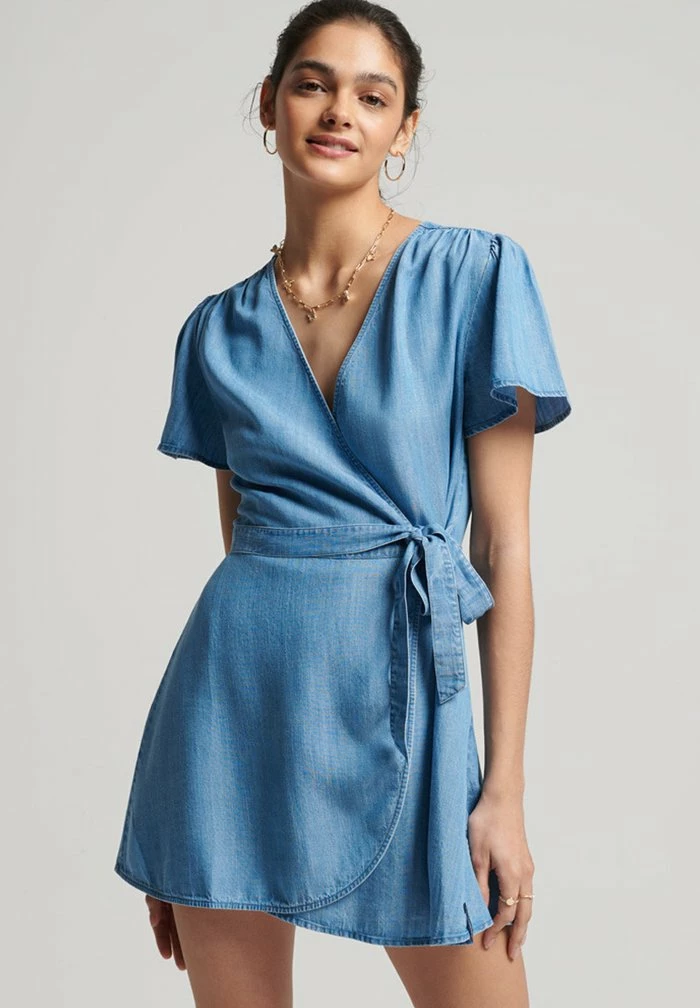 Superdry Denim Dress - Light Wash 1 Superdry Denim Dress - Light Wash