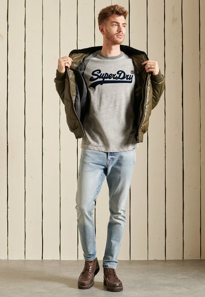 Superdry Long Sleeved Top - Athletic Grey Marl 1 Superdry Long Sleeved Top - Athletic Grey Marl