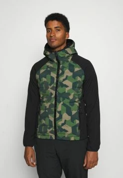 Superdry MOTION RADAR HOODED HYBRID - Soft Shell Jacket - Dark Green