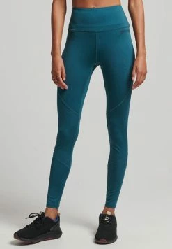 Superdry CORE FULL - Leggings - Deep Atlantic Teal