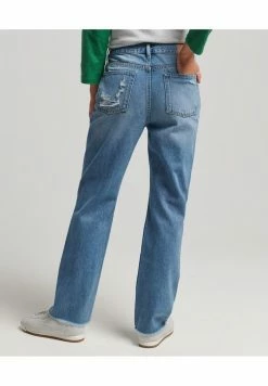 Superdry HIGH RISE - Straight Leg Jeans - Blue
