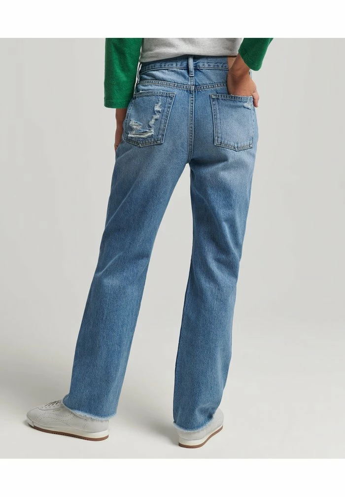 Superdry HIGH RISE - Straight Leg Jeans - Blue 1 Superdry HIGH RISE - Straight Leg Jeans - Blue