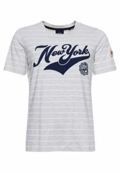 Superdry SCRIPT STYLE COLLEGE STRIPE - Print T-shirt - Athletic Grey Marl -Superdry Shop db37aba227a14ad38605b04cfcbc21d9