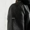 Superdry AVIATOR FLIGHT - Leather Jacket - Black