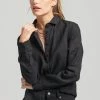 Superdry STUDIOS LONG SLEEVE - Button-down Blouse - Black