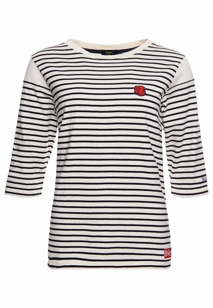 Superdry COLLEGIATE IVY LEAGUE - Long Sleeved Top - New Chalk Stripe 4 Superdry COLLEGIATE IVY LEAGUE - Long Sleeved Top - New Chalk Stripe - Image 4