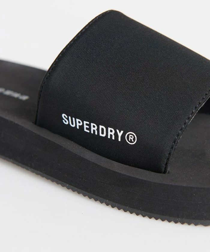 Superdry Pool Slides - Black Metallic 4 Superdry Pool Slides - Black Metallic - Image 4