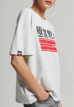 Superdry Print T-shirt - Ice Marl -Superdry Shop dc47022166c2499daa691ec99c6b7003