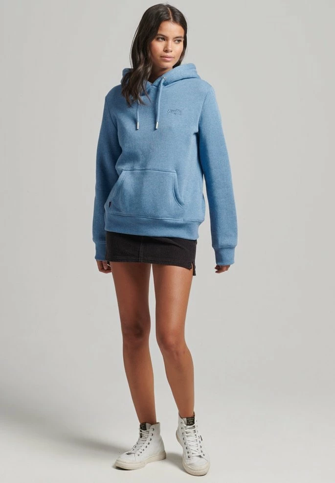 Superdry VINTAGE LOGO EMBROIDERED - Hoodie - Blush Blue Marl 2 Superdry VINTAGE LOGO EMBROIDERED - Hoodie - Blush Blue Marl - Image 2