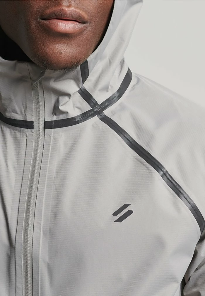 Superdry SPORT - Waterproof Jacket - Frost Grey 4 Superdry SPORT - Waterproof Jacket - Frost Grey - Image 4