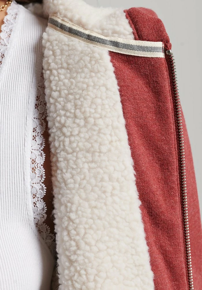 Superdry ESSENTIAL BORG - Zip-up Sweatshirt - Rhubarb Marl 3 Superdry ESSENTIAL BORG - Zip-up Sweatshirt - Rhubarb Marl - Image 3