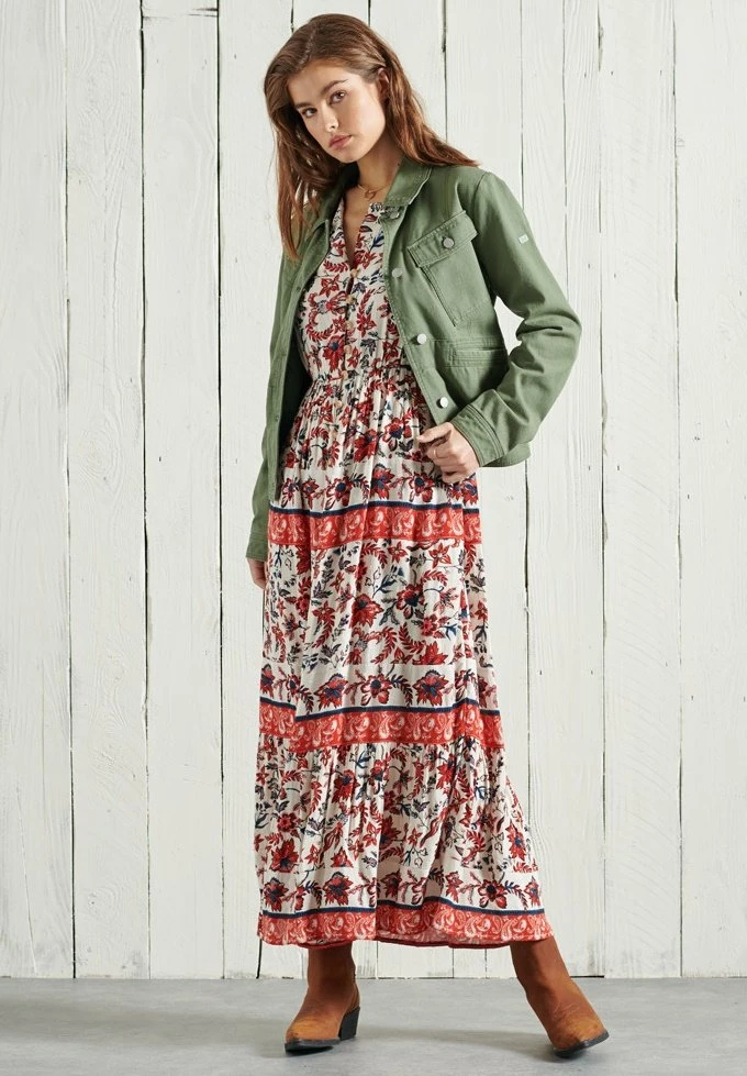 Superdry LUCI - Maxi Dress - Gold Snake 1 Superdry LUCI - Maxi Dress - Gold Snake