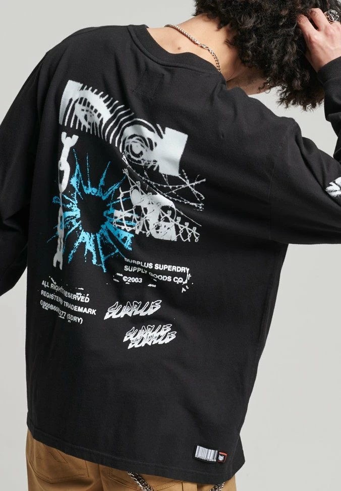Superdry X SURPLUS LONG SLEEVE - Long Sleeved Top - Black 2 Superdry X SURPLUS LONG SLEEVE - Long Sleeved Top - Black - Image 2