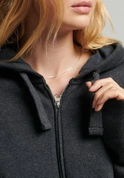 Superdry ESSENTIAL - Zip-up Sweatshirt - Tar Mega Marl -Superdry Shop dd6fb287a3e147198d088dda26e5b3d5