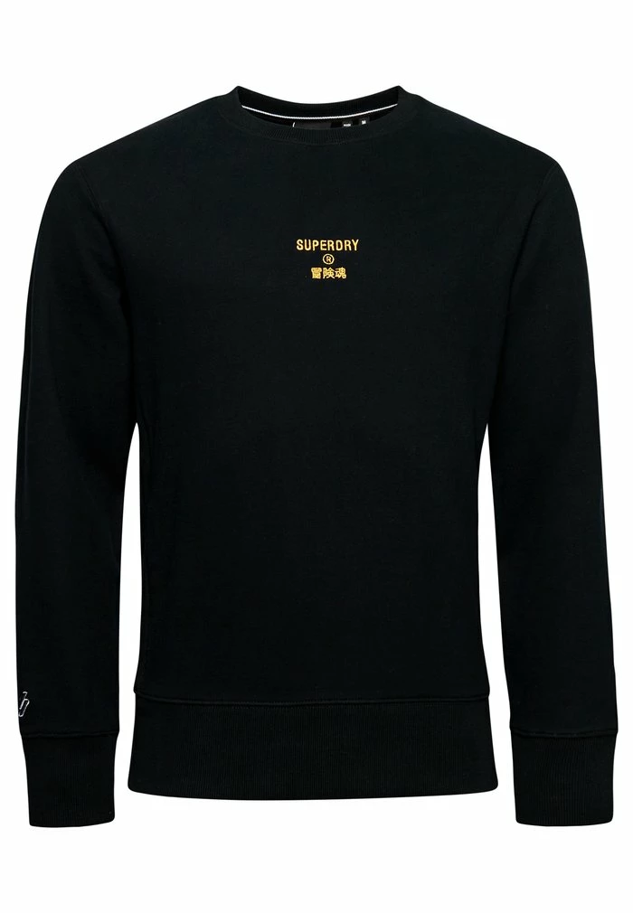 Superdry EMBROIDERED LOGO CREW - Sweatshirt - Black 4 Superdry EMBROIDERED LOGO CREW - Sweatshirt - Black - Image 4
