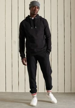 Superdry VINTAGE LOGO EMBROIDERED - Hoodie - Black