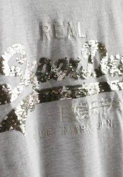 Superdry VINTAGE SEQUIN - Print T-shirt - Ice Marl -Superdry Shop dde2ed3c6f5f40b5a8506d5dea5ae20f