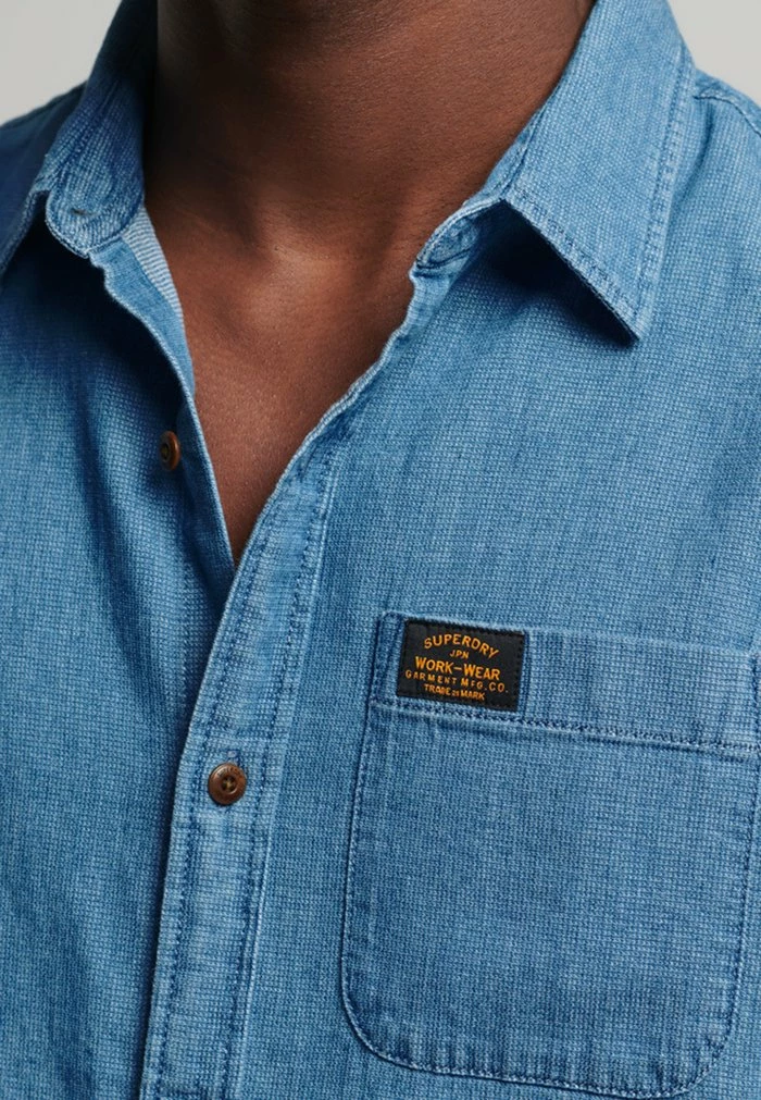 Superdry VINTAGE LOOM - Shirt - Micro Light Dobby 1 Superdry VINTAGE LOOM - Shirt - Micro Light Dobby